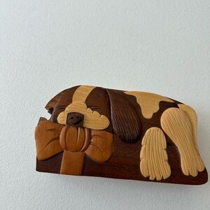 Carver Dans Wooden Dog Puzzle Box Original